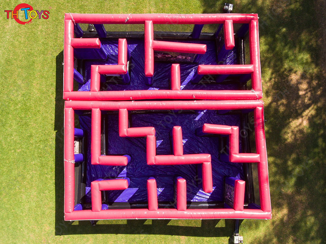 Inflatable Zombie Maze Obstacle Course Inflatable Haunted House Maze Outdoor Fun Inflatable Toys with Free Blower