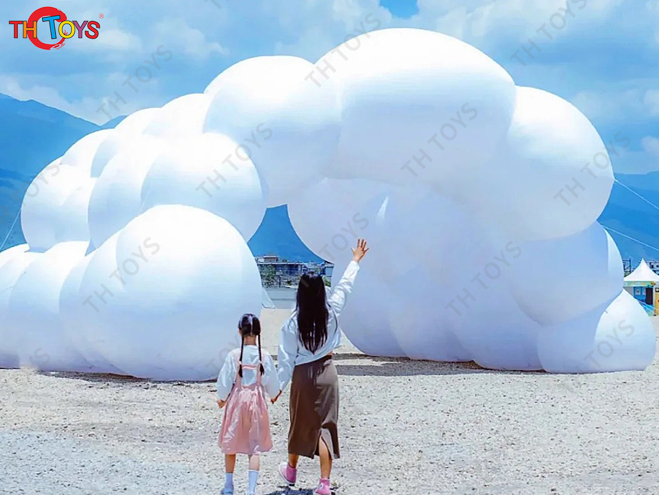 outdoor big inflatable cloud tent, customized cloud shape tent for events music stage cover