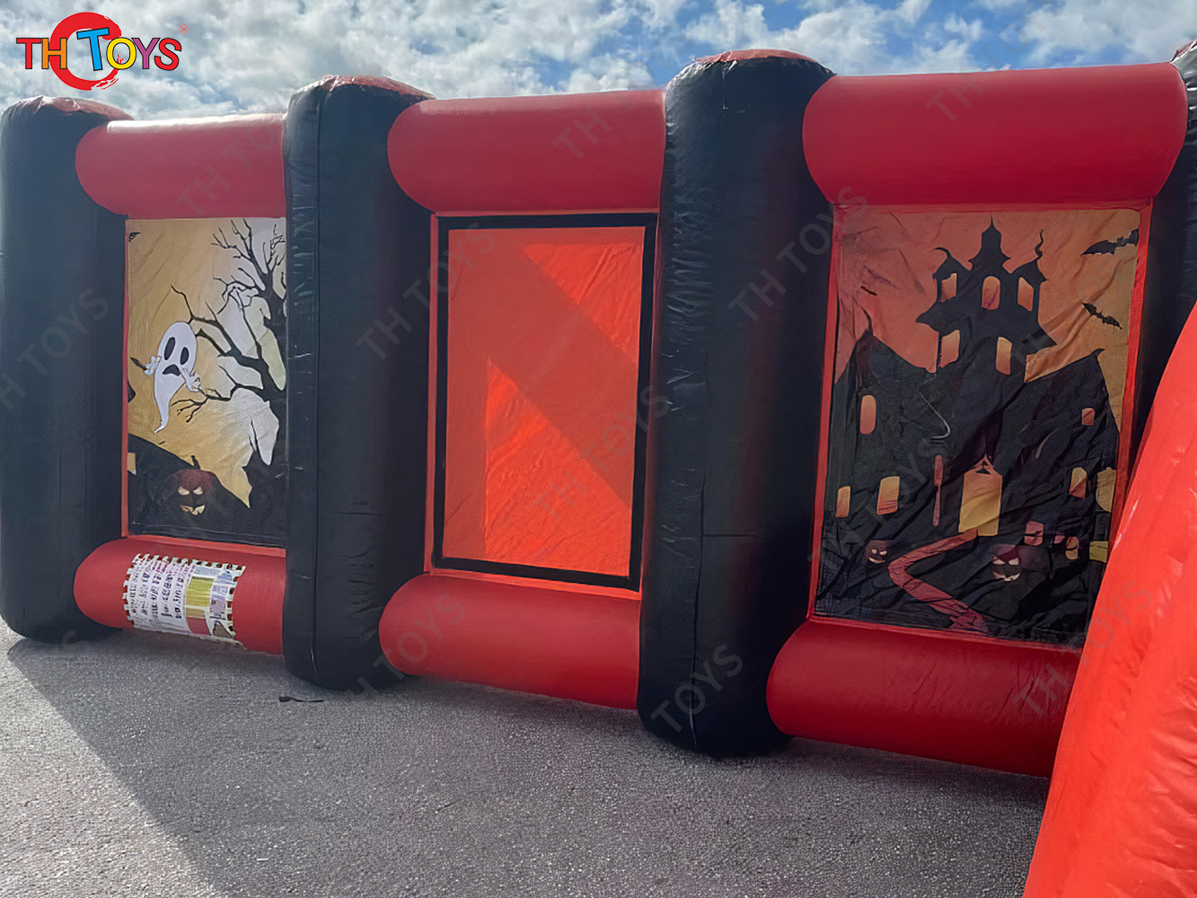 Halloween Haunted House Inflatable Maze With Cover Custom Logo Kids Inflatable Maze