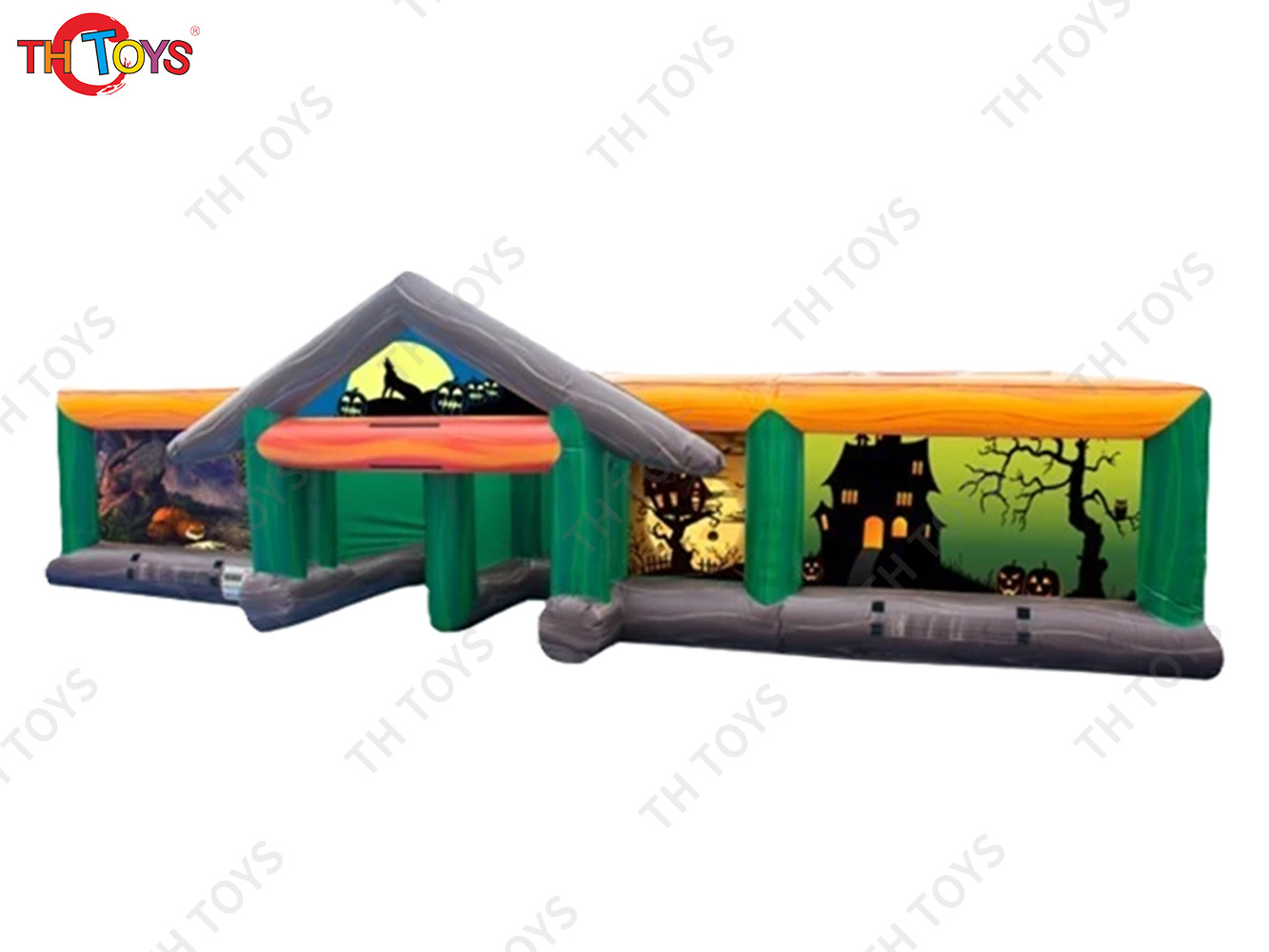 Sea Ship Outdoor Giant Inflatable Haunted Maze Snow Maze Custom Made PVC Tarpaulin Commercial Inflatable Maze Tag with Blower