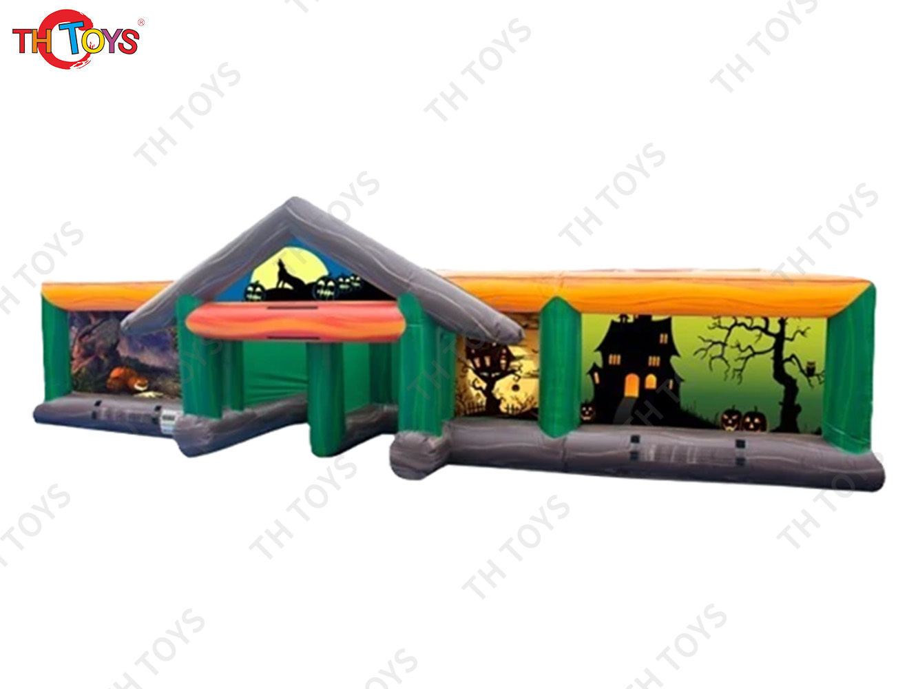 Sea Ship Outdoor Giant Inflatable Haunted Maze Snow Maze Custom Made PVC Tarpaulin Commercial Inflatable Maze Tag with Blower