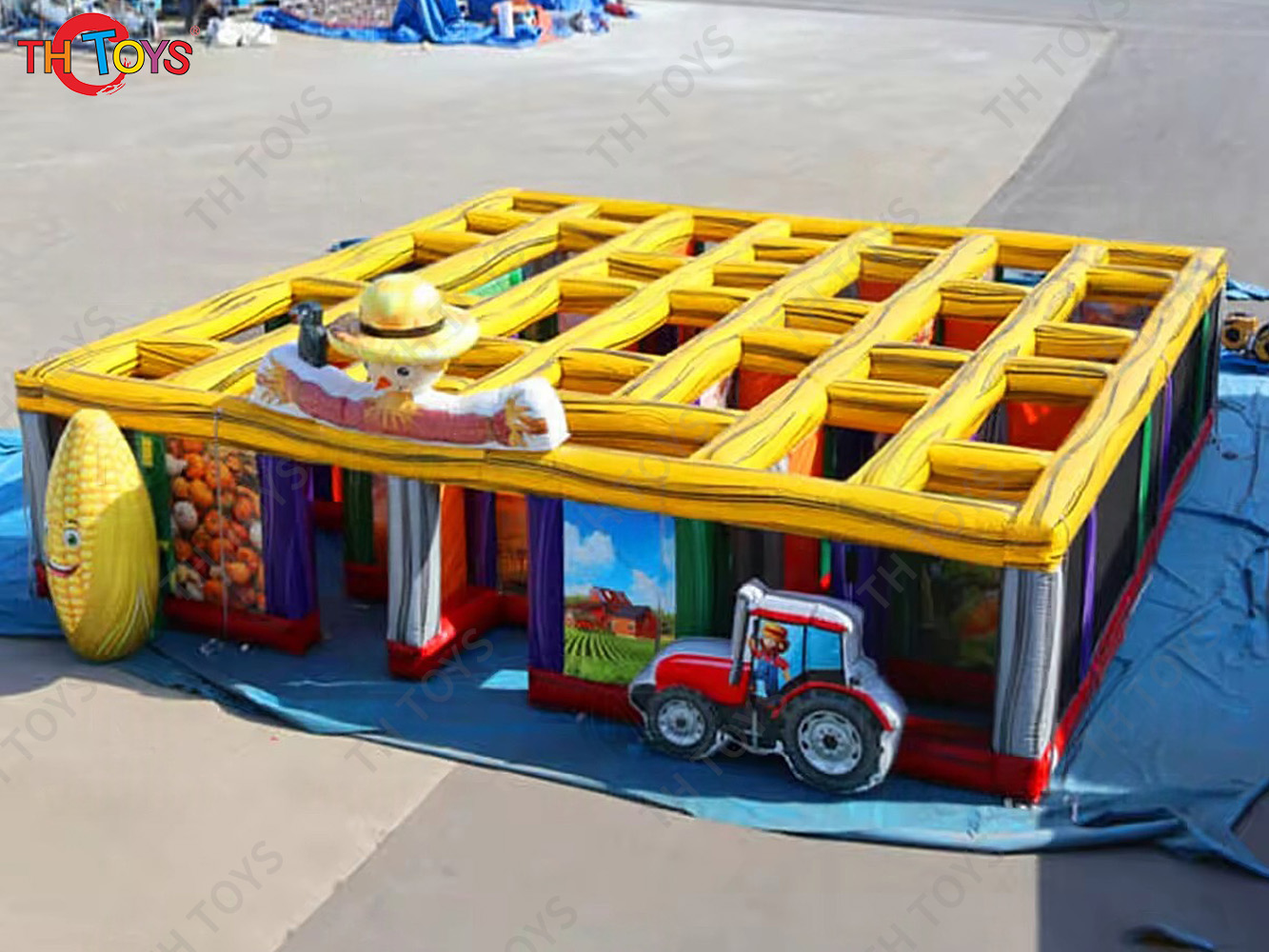 express shipment,customized inflatable Halloween Haunted house corn maze, outdoor Inflatable laser tag funny game labyrinth