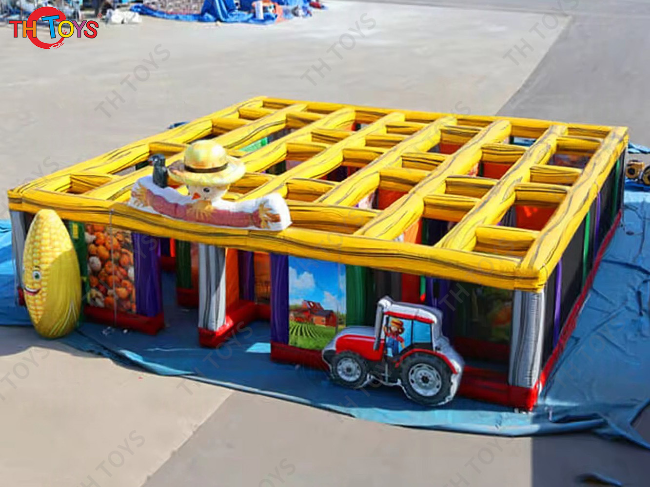express shipment,customized inflatable Halloween Haunted house corn maze, outdoor Inflatable laser tag funny game labyrinth