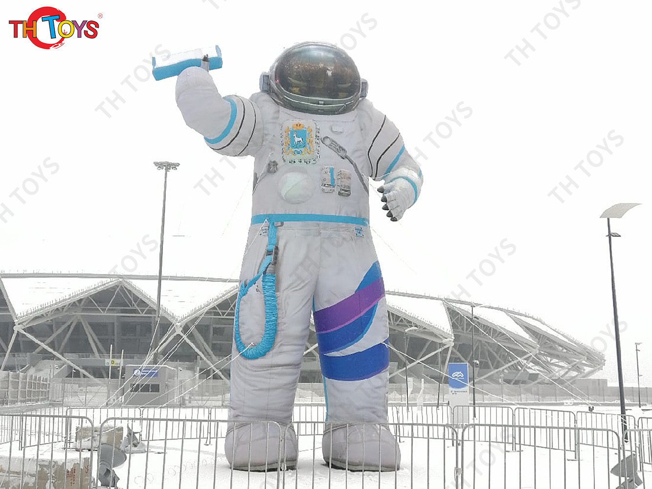 Giant Inflatable Waving Astronaut Air Blow Space Man Cartoon Spaceman Event Stage Decor Advertising Props