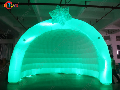 outdoor portable inflatable party tent, inflatable dome tent, blow up Snow Igloo with LED light