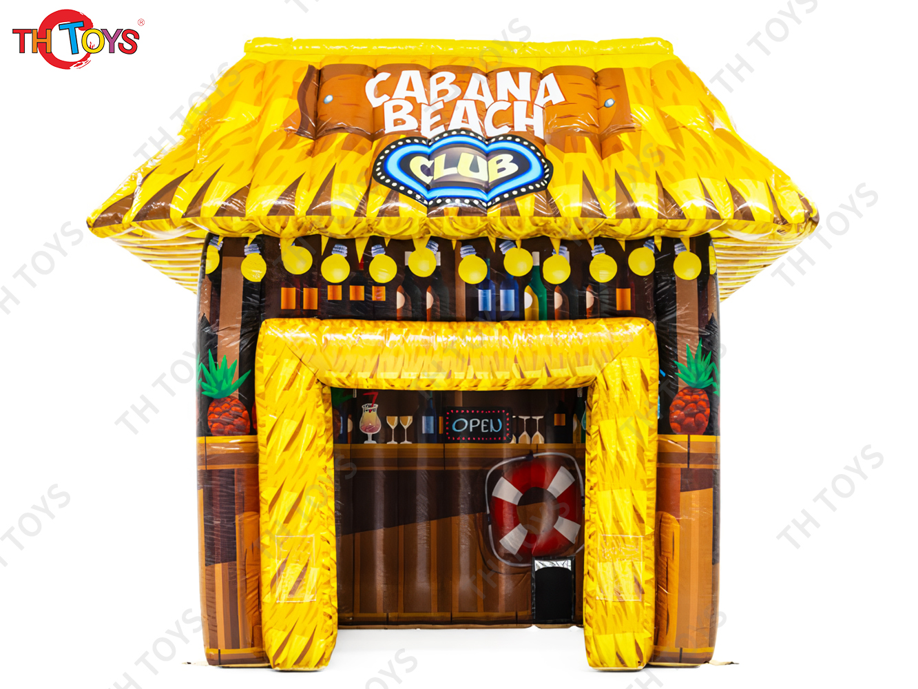 Commercial Durable Pineapple Inflatable Beach Pub Tent New Design Blow Up Beach Tent with Blower