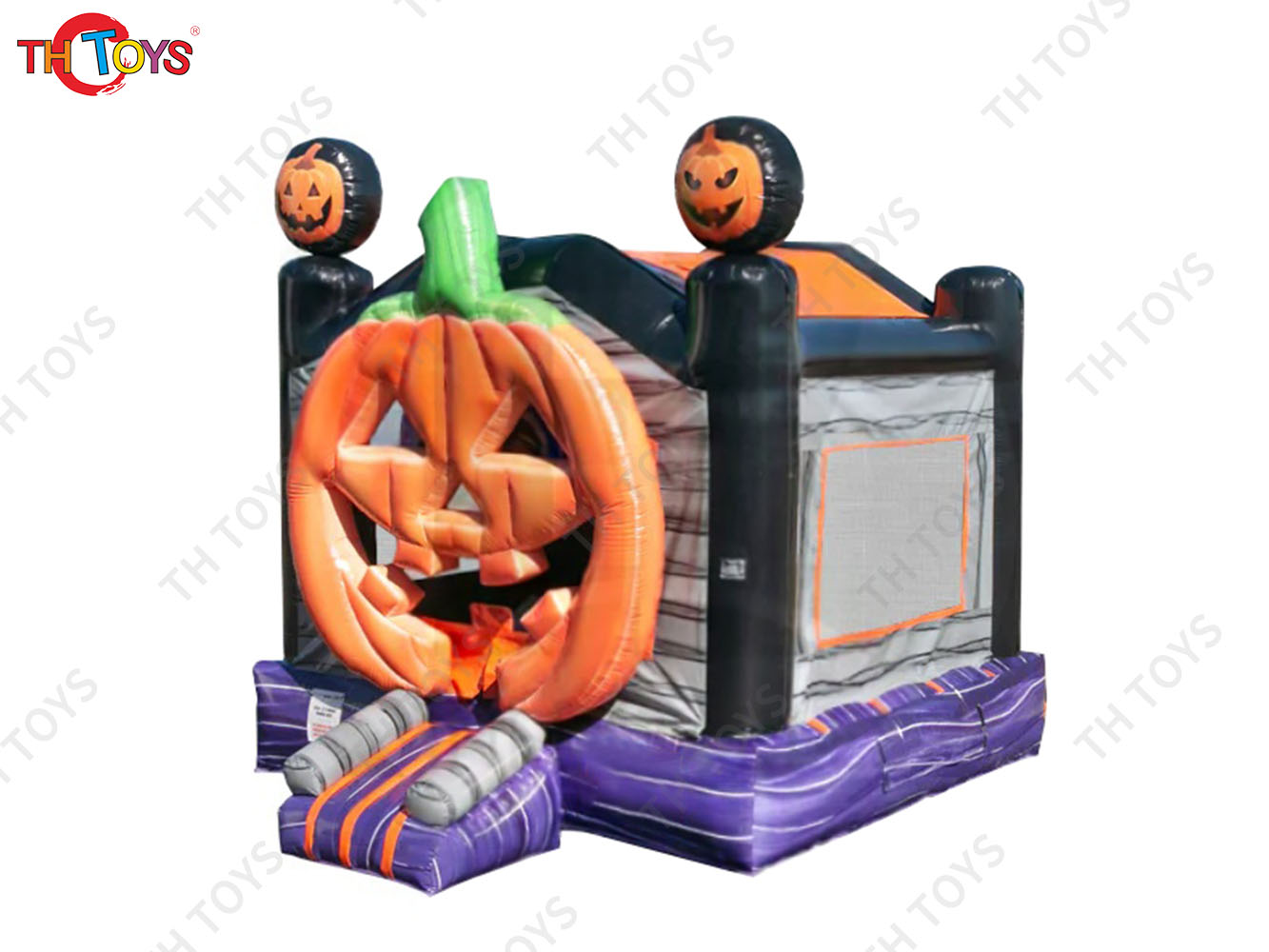 Inflatable Trampoline Bouncy Castle Jumping House With Blower Inflatable Bouncer Castle Kids Backyard Halloween Bounce House