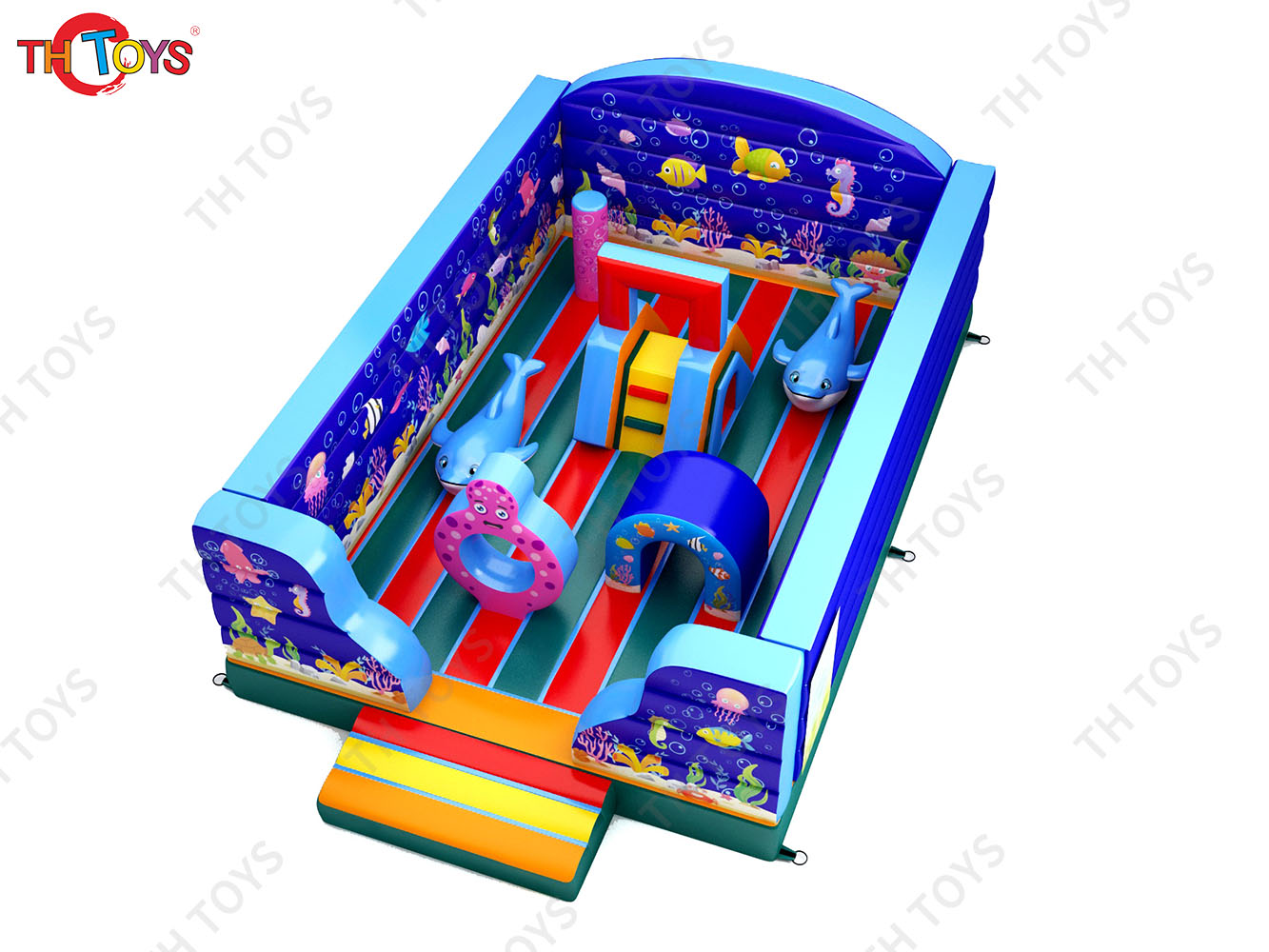 Ocean World c Parties Trampoline for kids, 2025 new inflatable sea world bouncy house fun city for sale