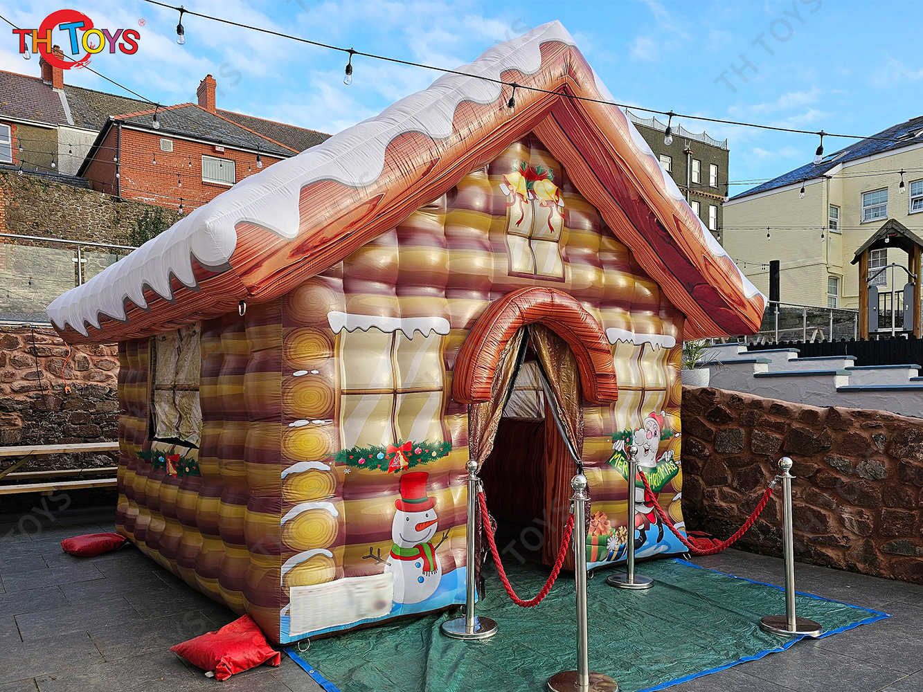 New beautiful Design Inflatable Grotto Santa Christmas Home Decoration House Tent