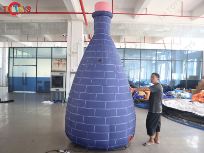Outdoor Advertising Inflatable Shochu Bottle Model Brand Promotion Inflatable Wine Bottle Replica with Blower