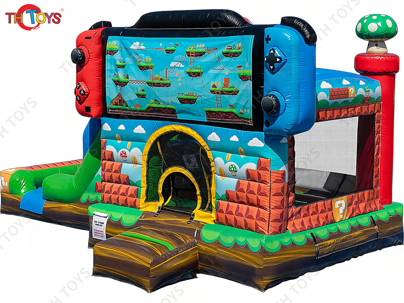 8x4m Inflatable Gamer Combo Bounce House and Slide