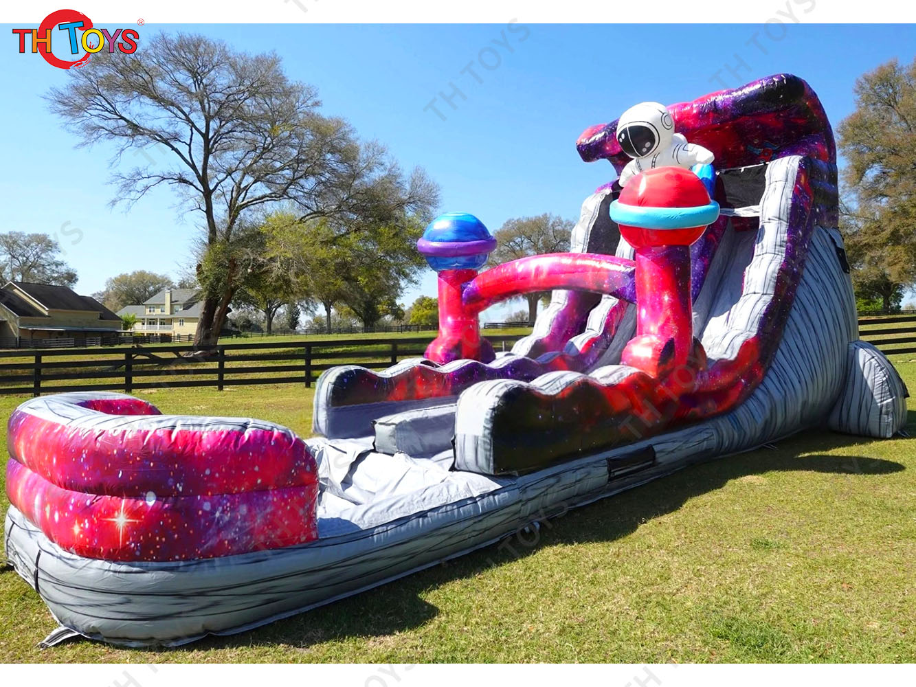 Commercial Astronaut Slide Inflatable Water Slide with Pool, space astronaut design inflatable bouncy Slide