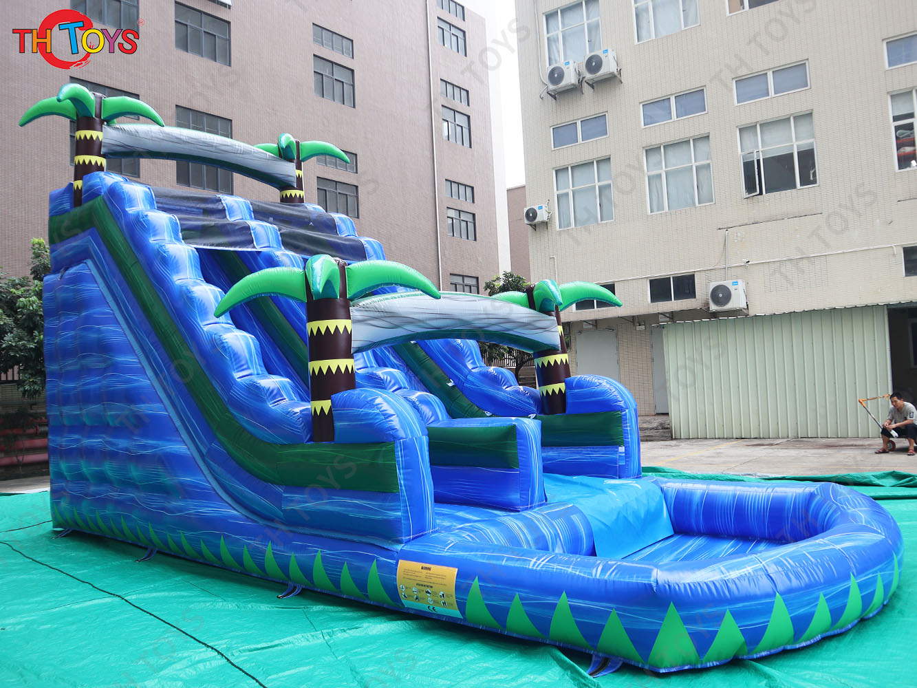 Wholesale Commercial Large Inflatable Water Slide With Pool China Cheap Adult Waterslide Bounce House Slip Slide For Sale