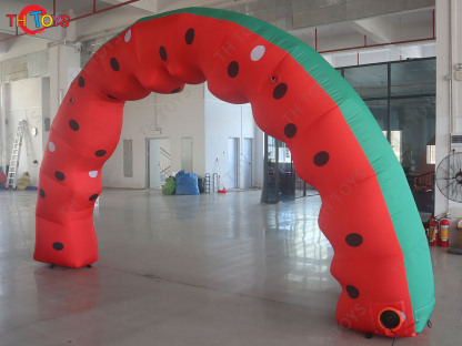 3m/4m/5m Custom Made Inflatable Watermelon Archway Outdoor Decorative Inflatable Entrance Arch Fruits Promotion