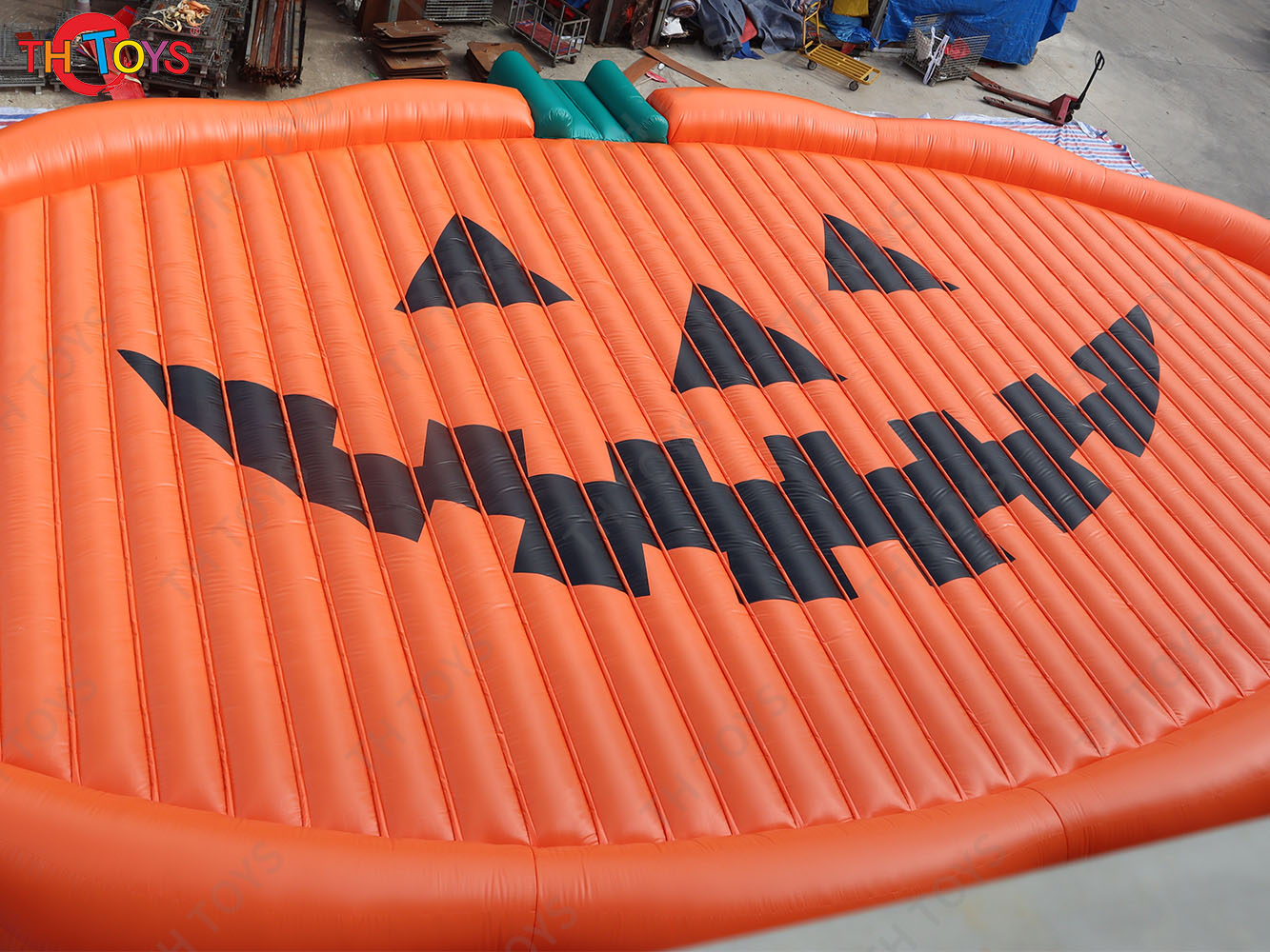 Festival Inflatable Halloween jump pillow, outdoor giant pumpkin air Mat jumping Sport Games for kids n adults