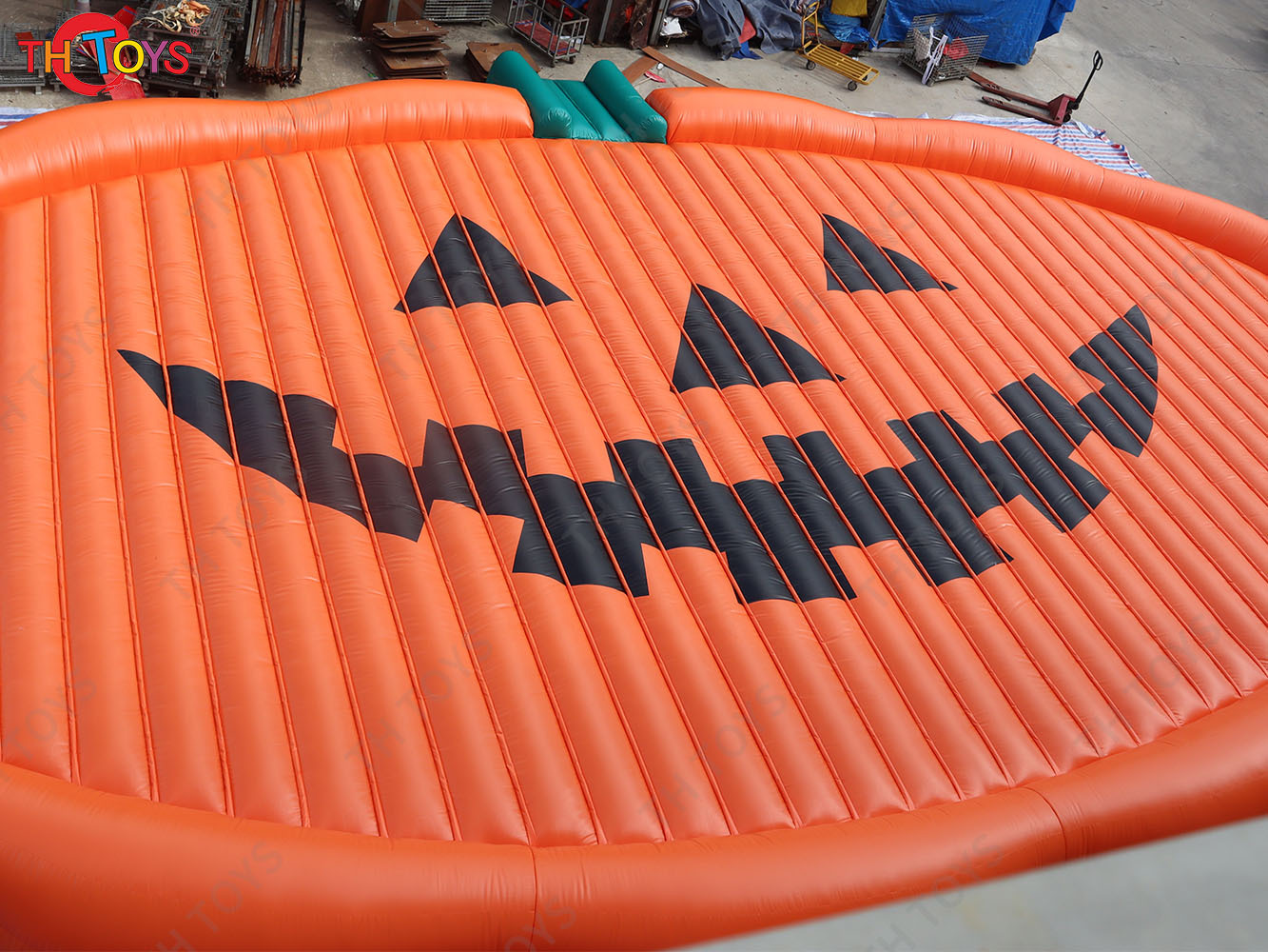 Festival Inflatable Halloween jump pillow, outdoor giant pumpkin air Mat jumping Sport Games for kids n adults
