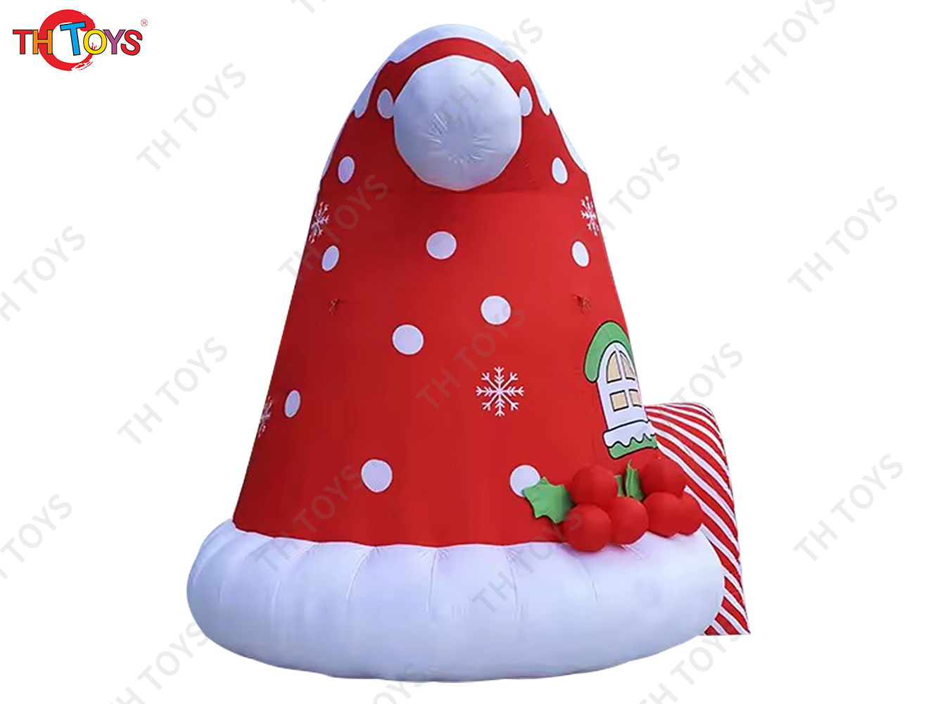 Santa hat shape Inflatable Christmas Hole Tent Christmas House for sale