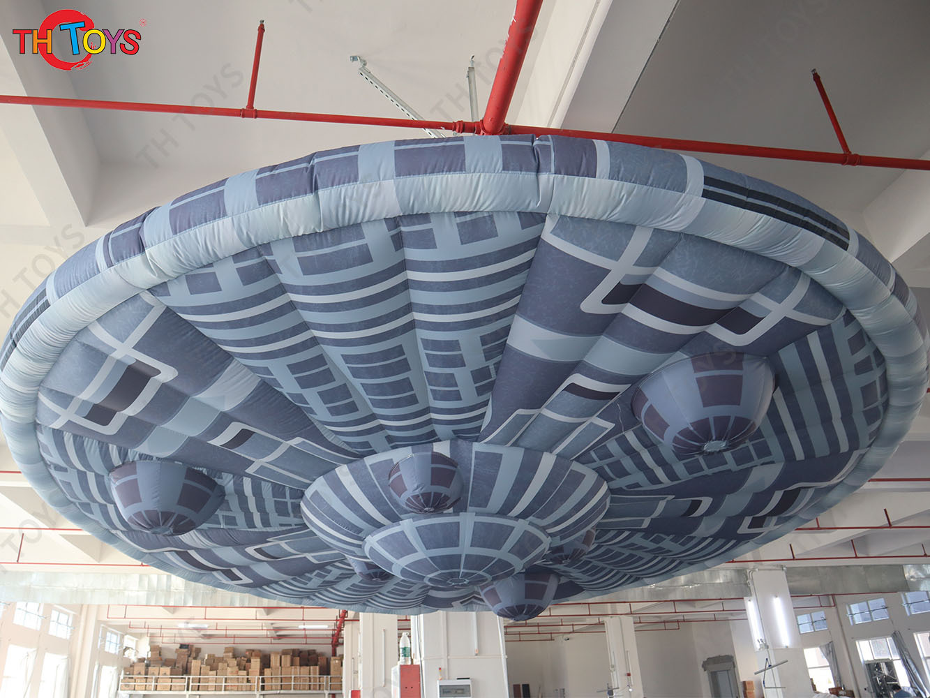 Giant Alien Inflatable UFO Flying Saucer Balloon Inflatable UFO Spaceship With Led Light Party Ideas Hanging Decorative Props