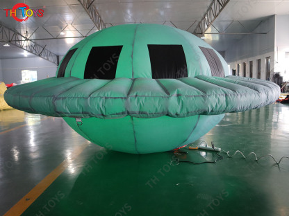 Giant Alien Inflatable UFO Flying Saucer Balloon Inflatable UFO Spaceship With Led Light Party Ideas Hanging Decorative Props