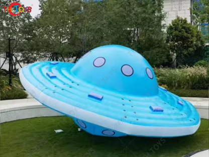 3m/4m/5m Dia Giant Inflatable Flying Saucer Inflatable Spaceship UFO Balloon with LED Light for Stage Decoration or Parade