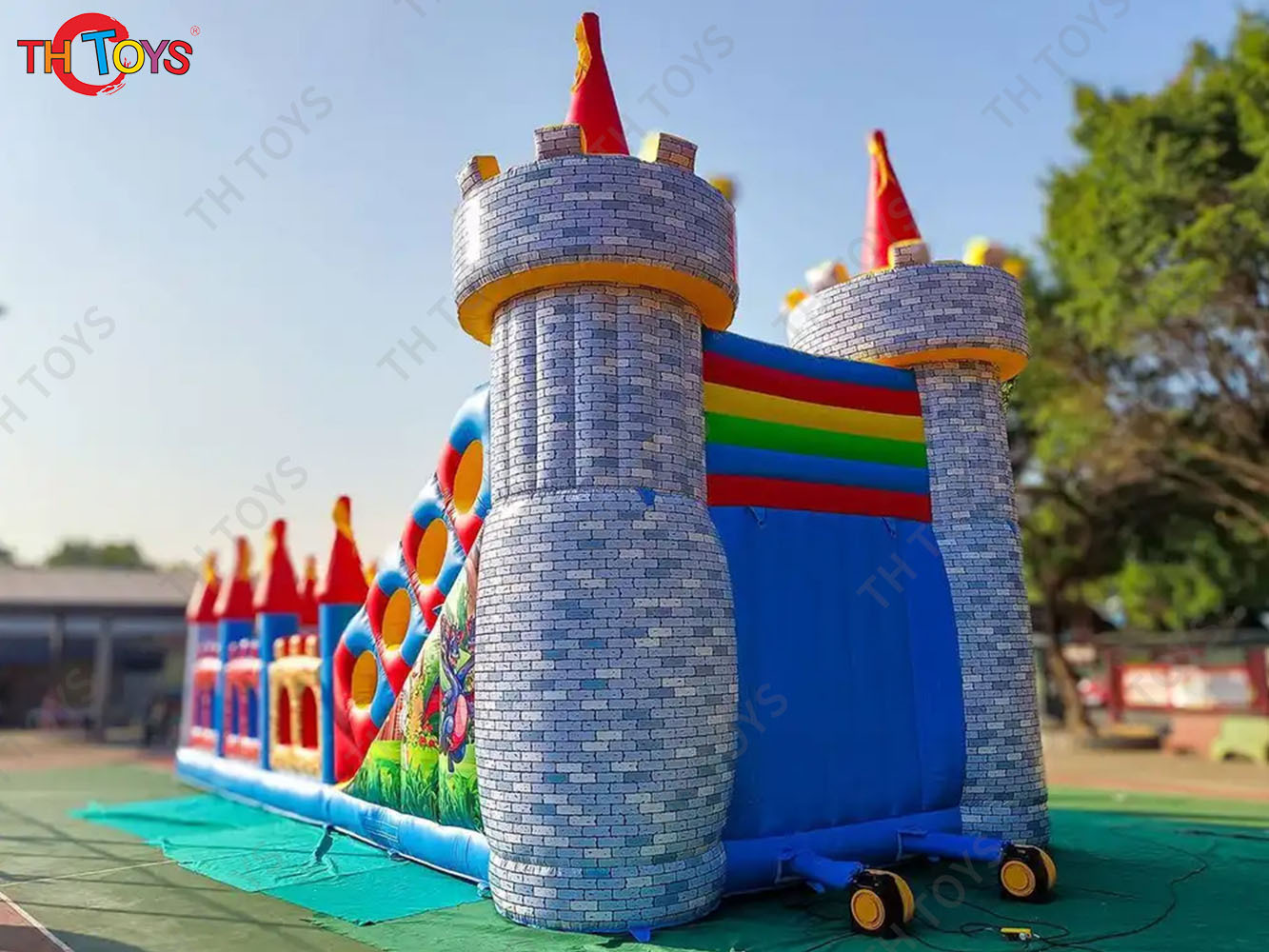 14x6m giant inflatable Slide Commercial bouncer Jumping Bouncy Castles playground
