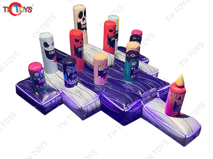 Halloween Inflatable Carnival games pumpkin Inflatable Ring Toss Game with light