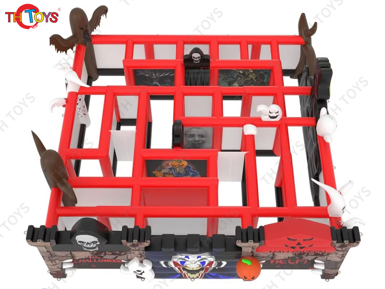 custom made Inflatable Maze outdoor big Adventure Ghost Themed Inflatable Haunted House for Halloween