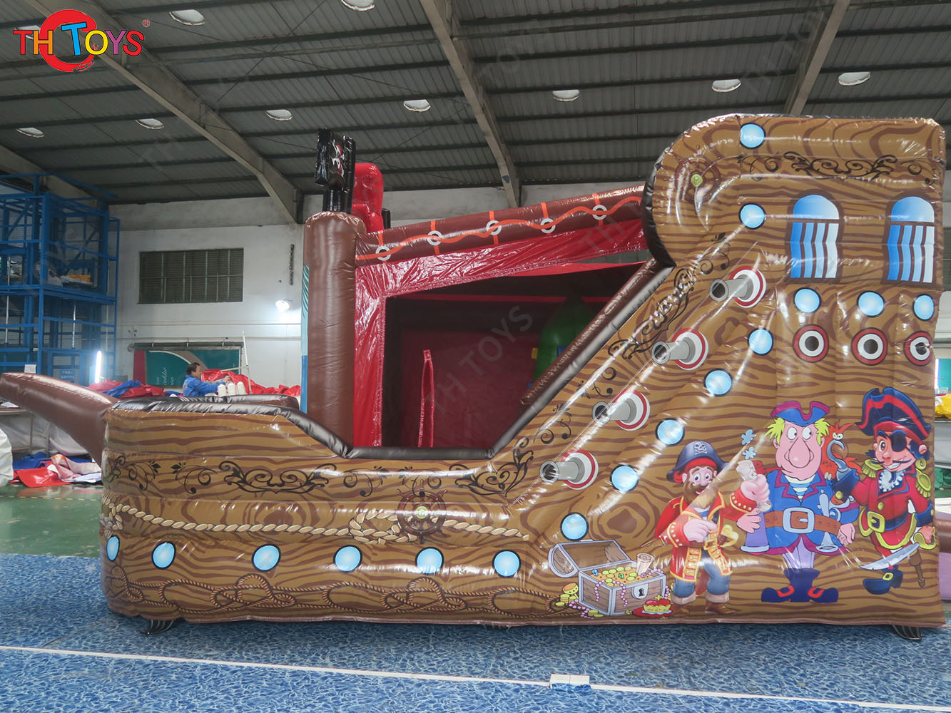 [Copy]Giant Inflatable Pirate Slide Pirate Boat Theme bouncer slide for Sale