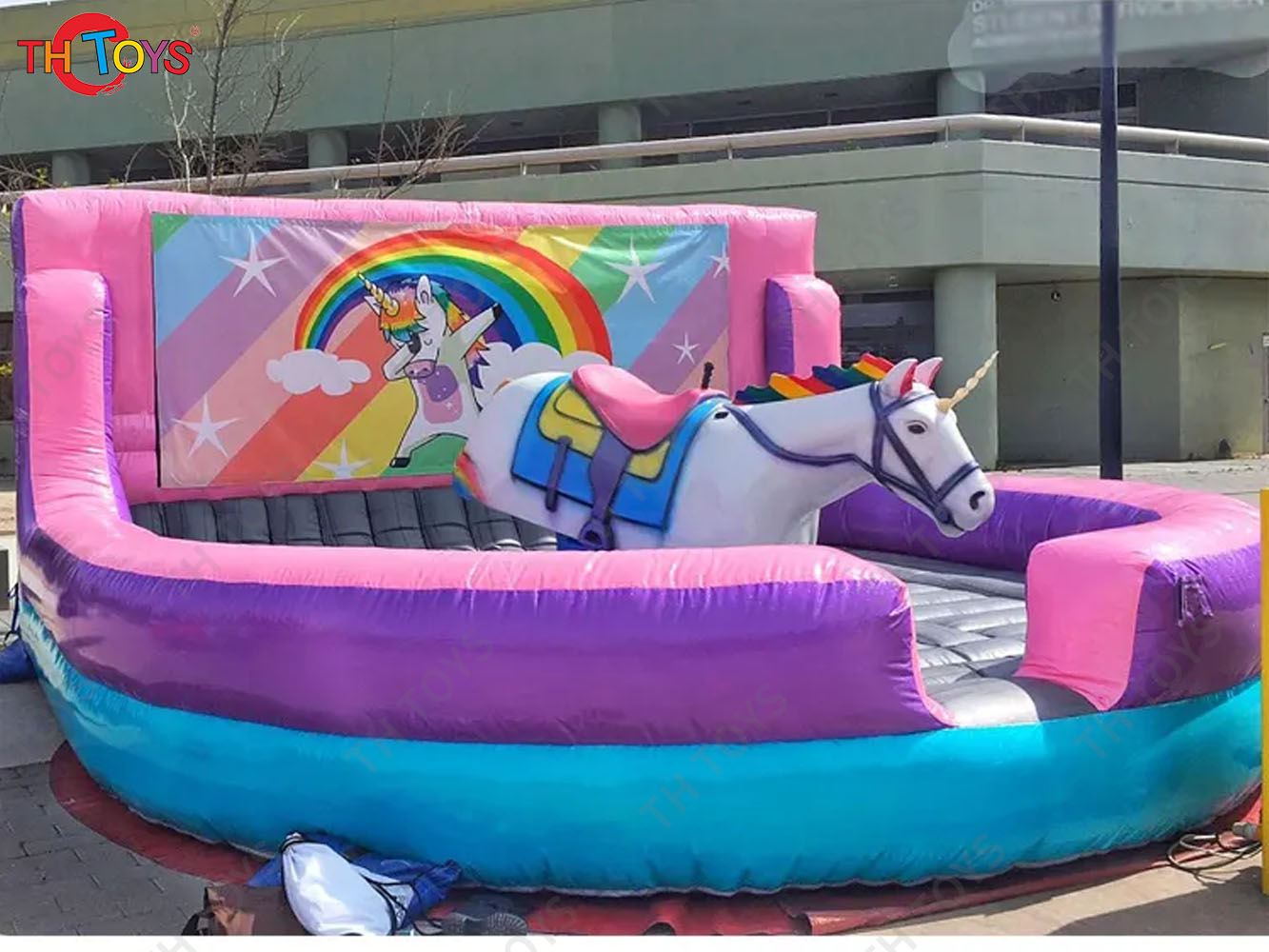 5x5m Mechanical Bull Riding For Carnivals Inflatable Rodeo Bull Game