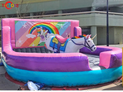 5x5m Mechanical Bull Riding For Carnivals Inflatable Rodeo Bull Game