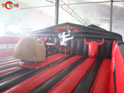 5x5m Mechanical Bull Riding For Carnivals Inflatable Rodeo Bull Game