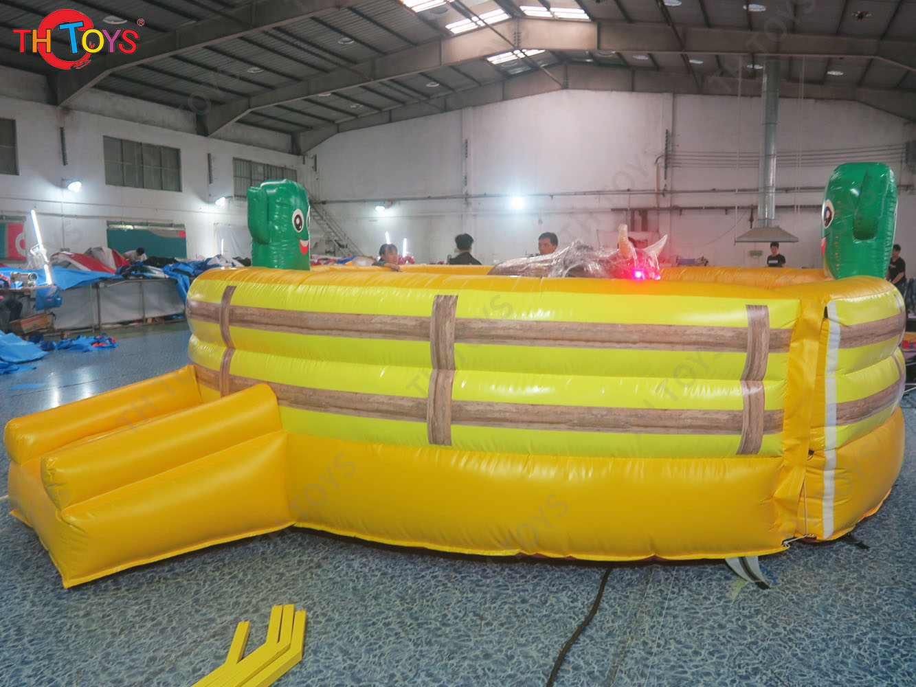 3 in 1 Mechanical Bull Riding Game Wipe Out Game Surfing Board Game With Same Base Inflatable Sport Carnival Games