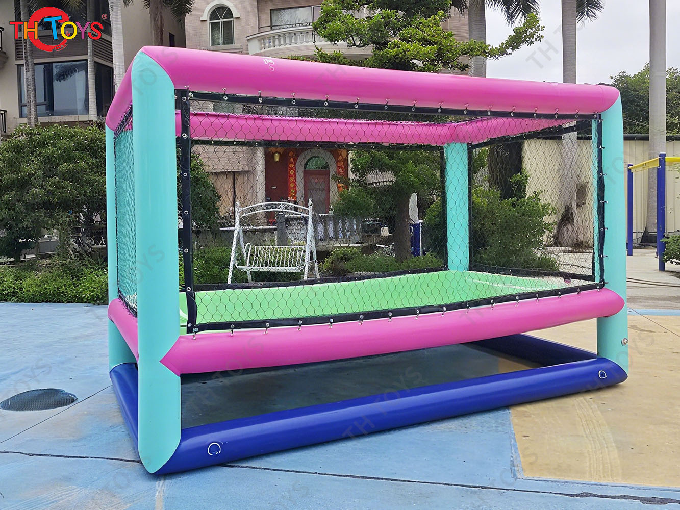 Fast Shipment Inflatable Drone Arena Field Athletic Education Training Children Confrontation Practice Flight Inflatable Cage