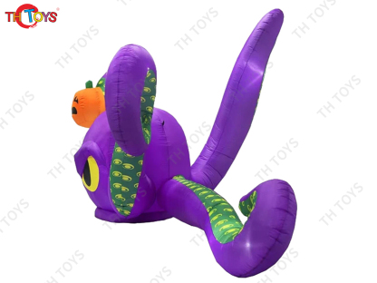 4M 5M Giant Inflatable Cartoon Octopus Air Blow Squid with Tentacles Nightclub Wall Decoration Halloween Event Advertising Props