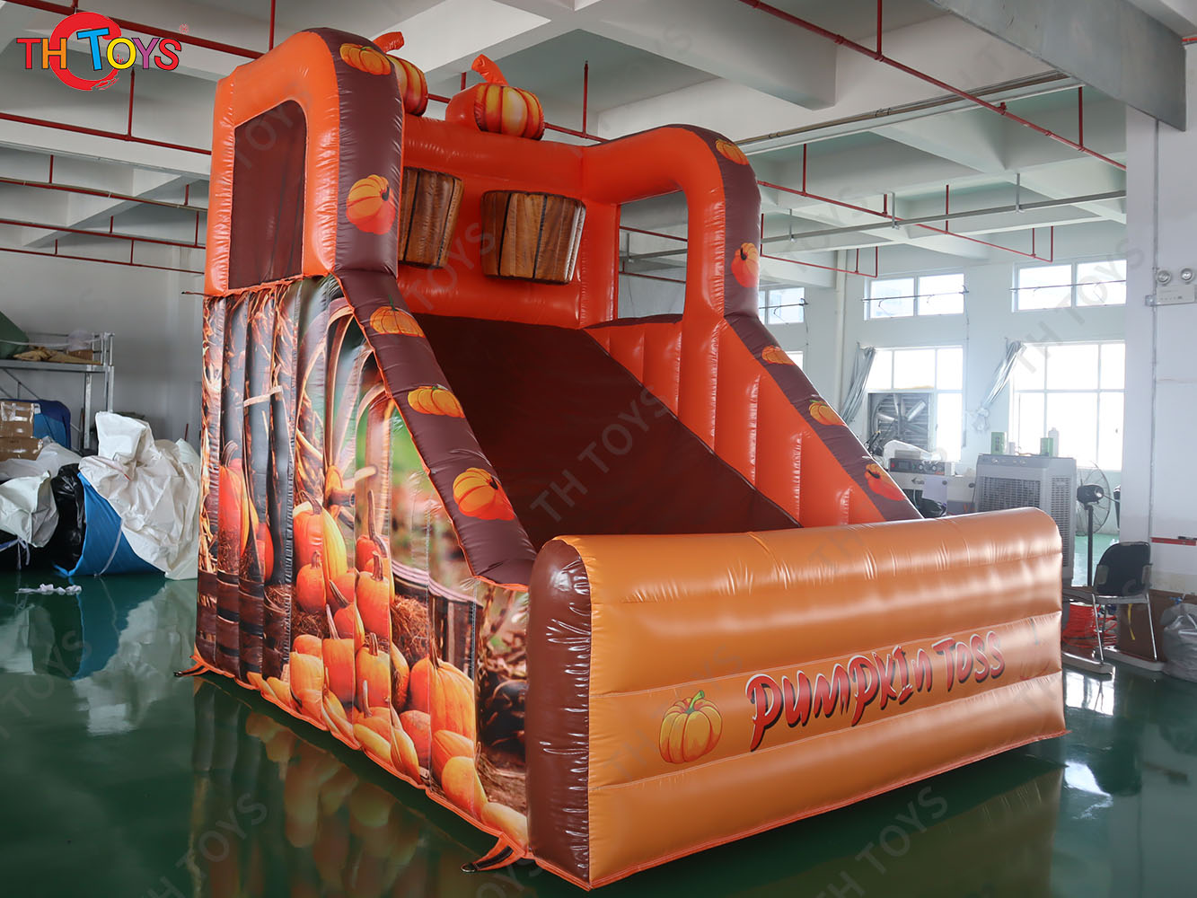 fast air shipping to door, Halloween inflatable pumpkin toss game baskatball hoop games for adults and children