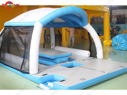 Commercial Inflatable Platform Floating Leisure Table Inflatable Water Island Dock for Parties Entertainment Equipment