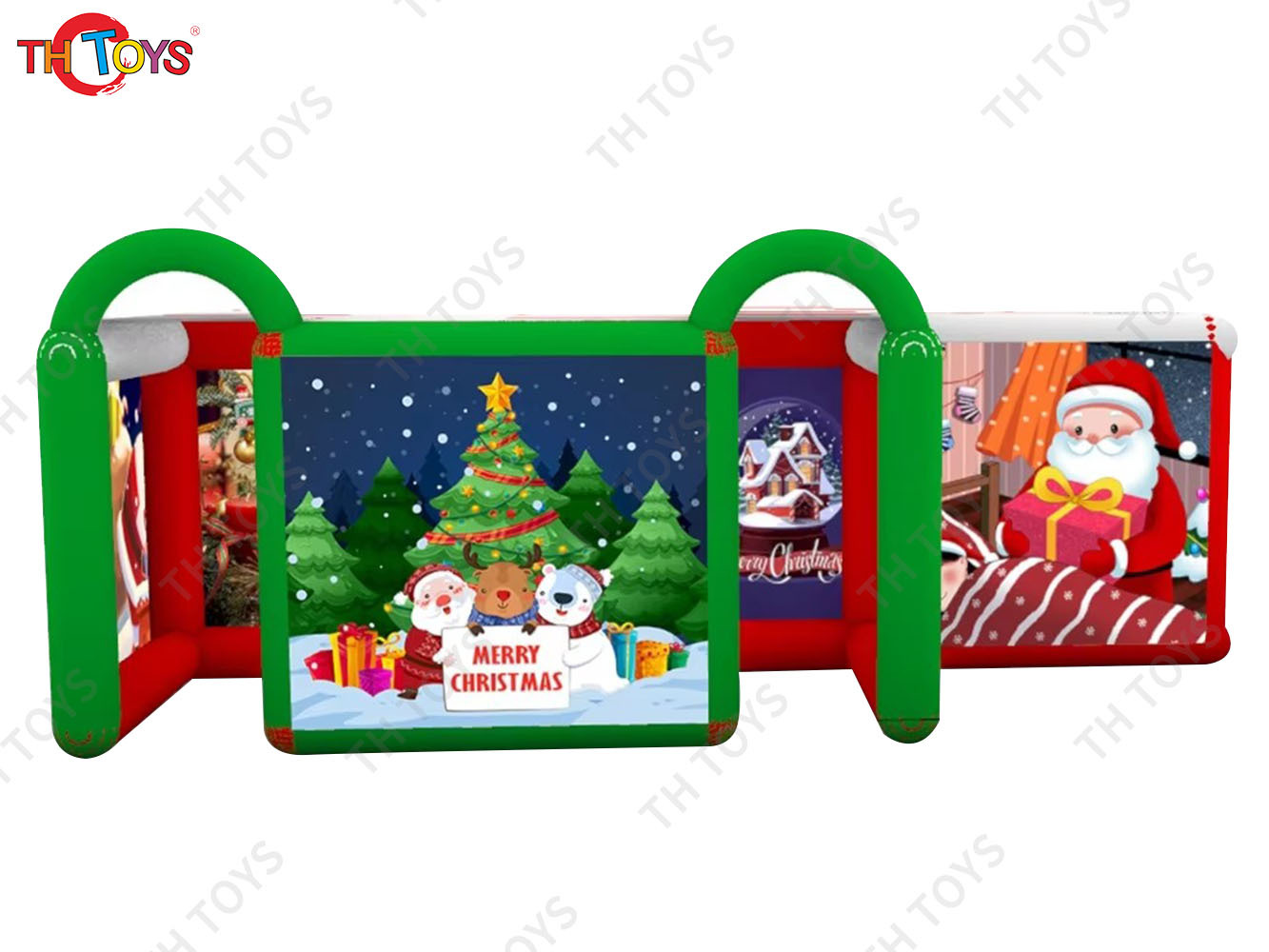 Party rental Christmas inflatable maze 6x6m inflatable laser tag games fun house for sale