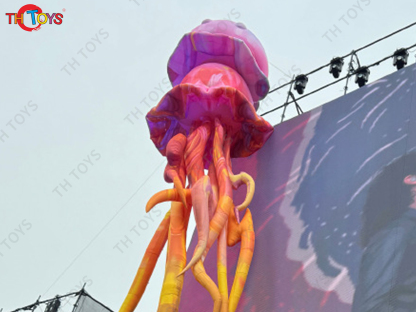 Giant Inflatable Cartoon Octopus Air Blow Squid with Tentacles Nightclub Wall Decoration Halloween Event Advertising Props