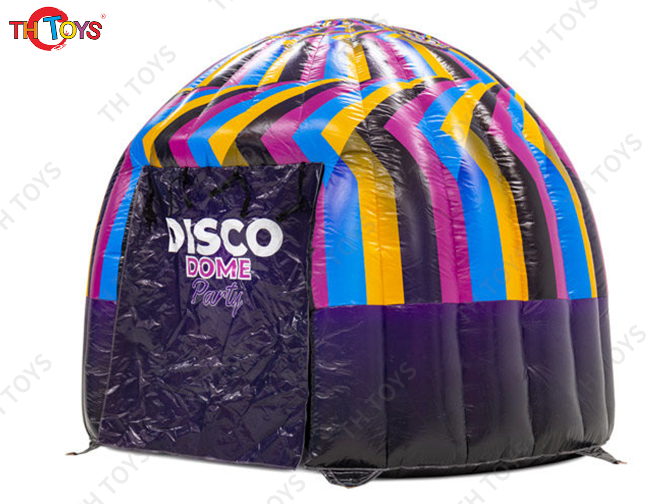 18ft custom cheap Large black disco tent, outdoor party disco inflatable nightclub dome tent with light