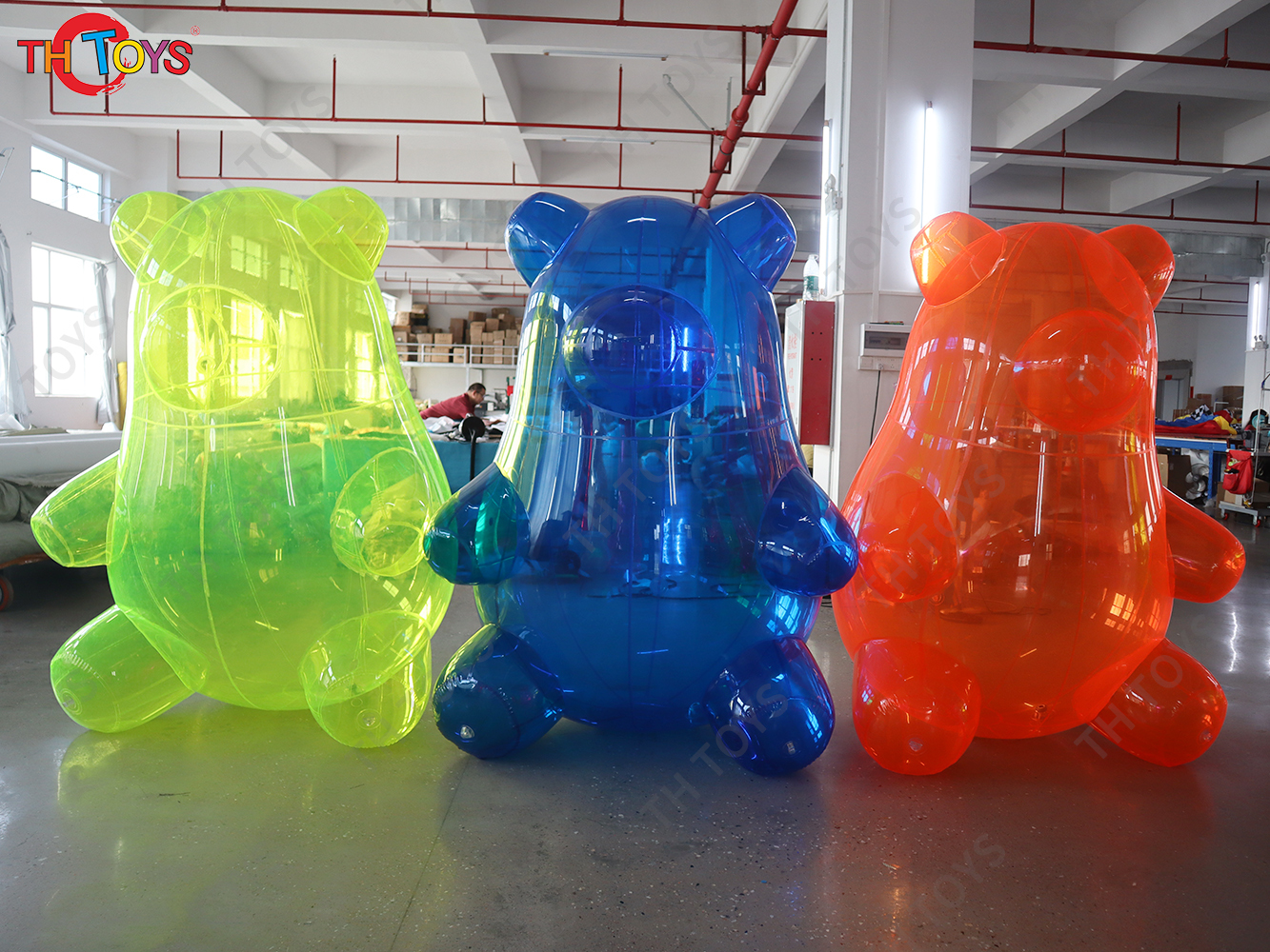 Colorful Inflatable Gummy Bear Transparent PVC Bear For Decoration ...