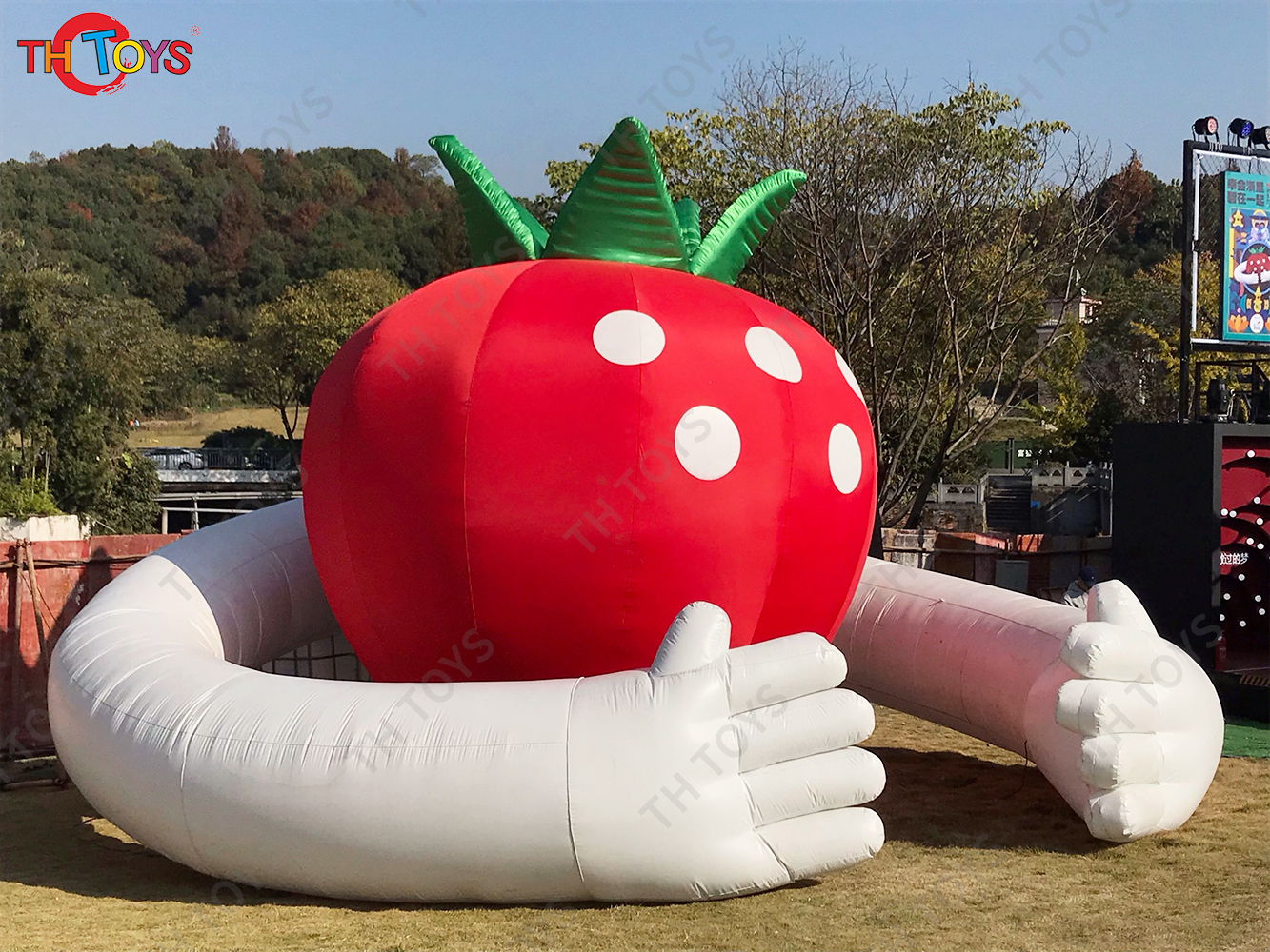 Giant Inflatable Strawberry Device Inflatable Strawberry Balloon