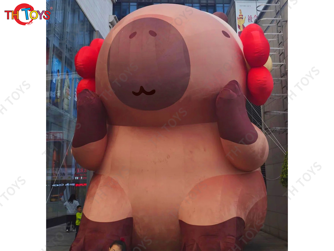Commercial Advertising Giant Inflatable Capybara Cartoon Inflatable Animals Replica for Center Park Yard Decor
