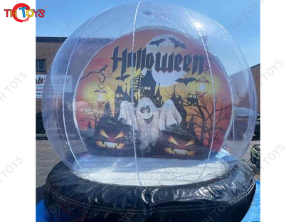 Halloween Human Snow Globe Inflatable Bubble House Outdoor Transparent Dome Photo Booth Bubble Ball