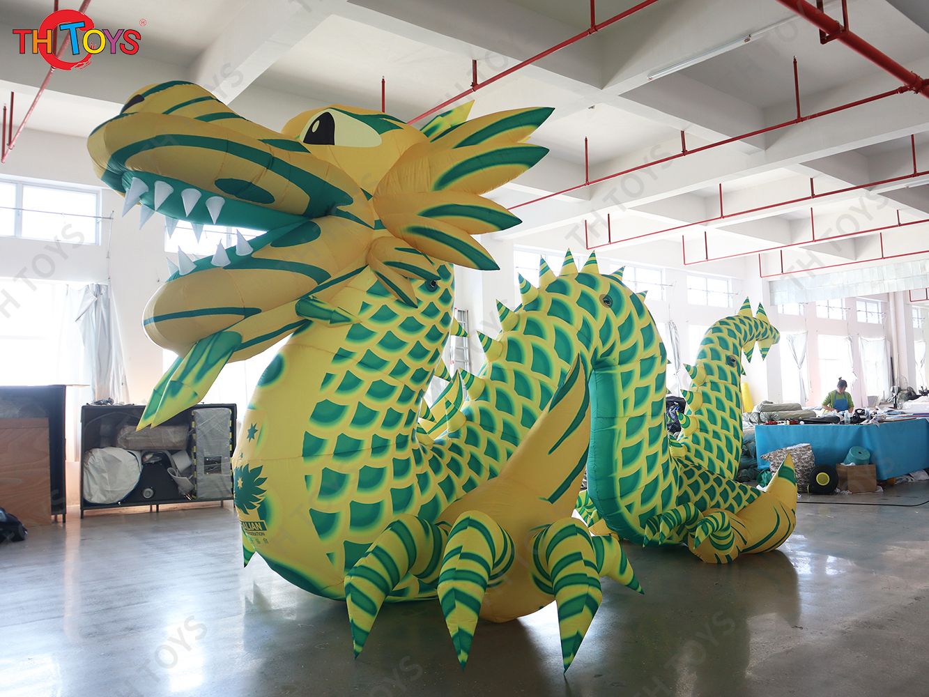 6m Long Giant Inflatable Dragon Airblow Chinese Dragon for Chinatown N