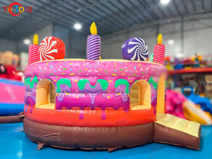 Inflatable Cake Bouncer Castles with cover Child Jumping Bouncy Castle Trampoline Bounce House Inflatable Bouncer
