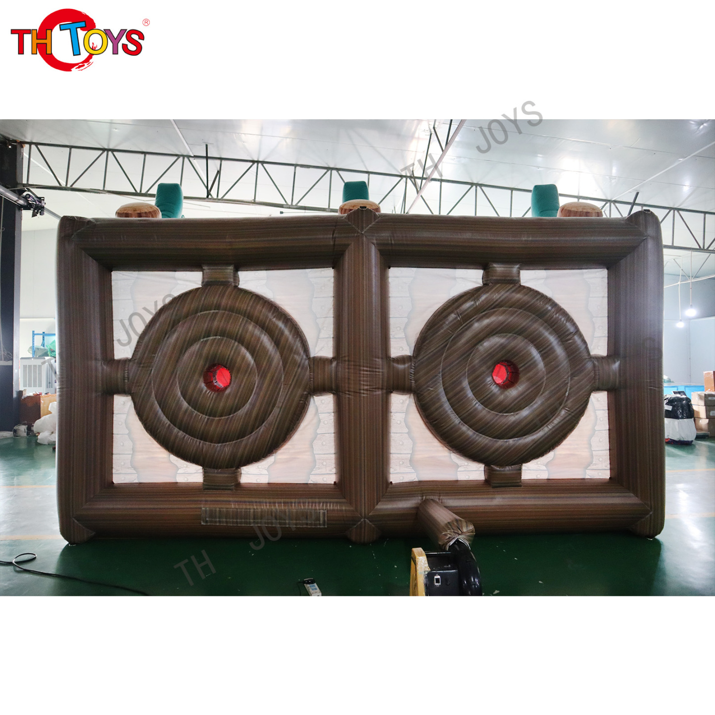 inflatable carnival sports athletic target shoot games inflatable targets shooting cage game axe throwing game
