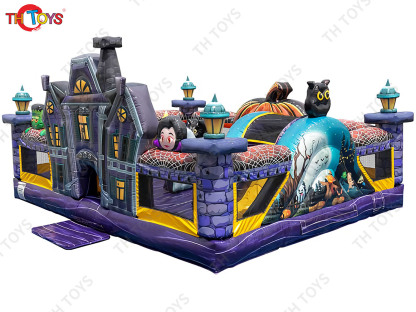 New Haunted house inflatable Bouncy castle commerical Inflatable Halloween Bouncer playground for party
