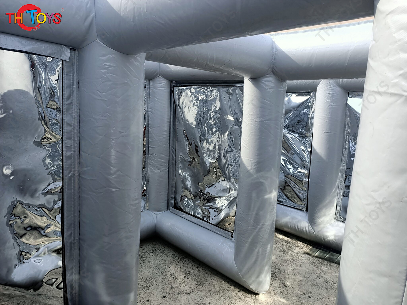 outdoor Haunted Halloween Inflatable Maze for Adults Kids, customzied inflatable mirror maze for sale