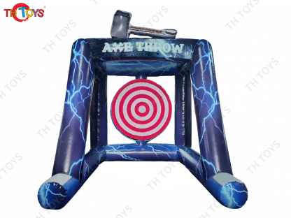 Outdoor axe/hammer throwing game, PVC customized inflatable axe dart sport games for sale
