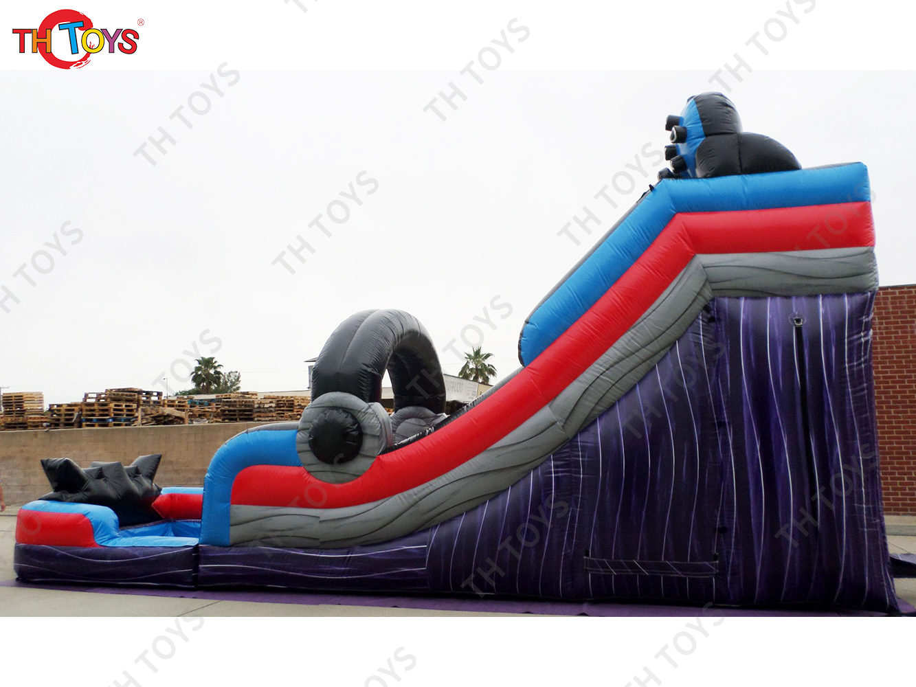 inflatable water slide, commercial inflatable bouncy slide with pool for kids and adults